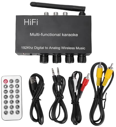 Oreilet Ricevitore Bluetooth 5.4 per Stereo Domestico, Mixer Karaoke, Convertitore Digitale-analogico, Supporto Microfono Ottico Coassiale Ingresso USB AUX, Uscita AUX