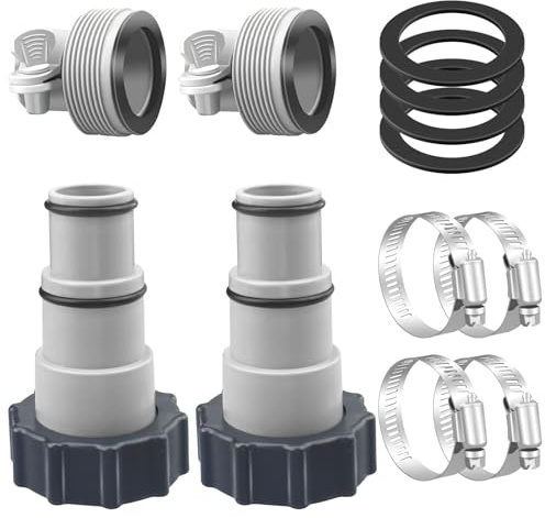 IHLOOTD Adaptador Manguera Piscina A y B, Adaptador Piscina para Intex, Adaptador Manguera Piscinas 32 a 38,Conector Mangueras 32mm,Conector para Mangueras de Piscina de 32 y 38 mm de diámetro