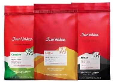 Set Café Colombiano Molido J Valdez Variedades Cumbre, Volcán y Colina - Pack de 3