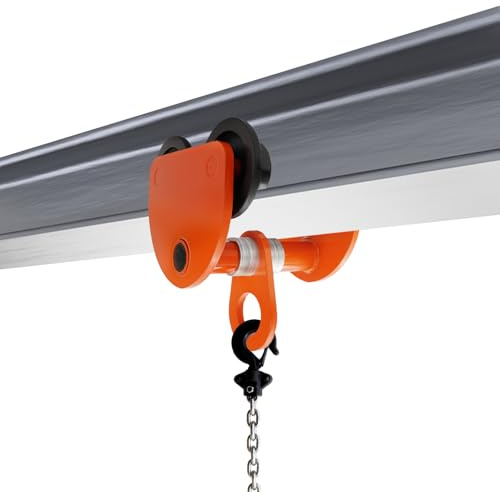 Laufkatze für T-Träger 2T mit Breitenverstellung 90-140mm für Baustelle