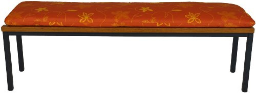 ANGERER Bankauflage Terra geblümt, 150 cm | Bankkissen, Auflage für Gartenmöbel, mit Haltebändern, dicke Füllung aus Schaumstoff mit Vliesummantelung, Made in Germany