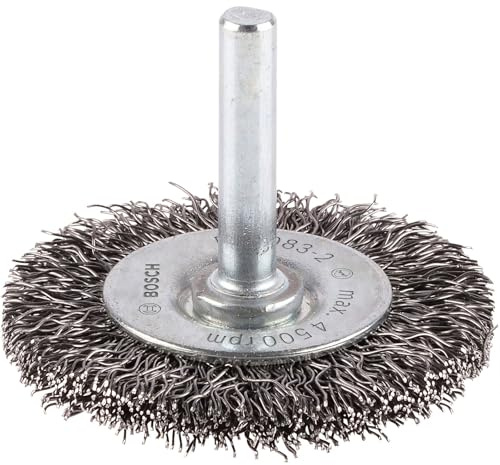 Bosch 1x PRO Metal clean Scheibenbürste, gerader Schaft, 50 x 0,3 mm | für Stahl, Nichteisenmetalle, Ø 50 mm, Professional Zubehör Bohrmaschine, Schrauber, Schlagbohrer