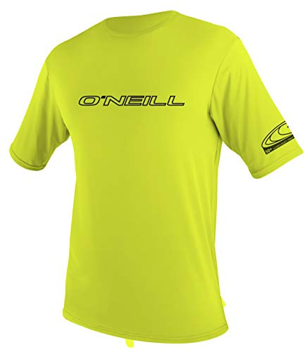 O'Neill Basic Skins S/S Rash Tee Vest, Lime, 2XL