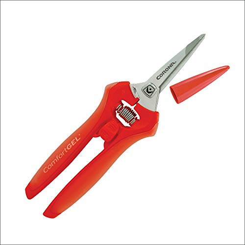 Corona FS 3214D ComfortGEL Leaf & Stem Micro Snips, Pack of 1, Orange