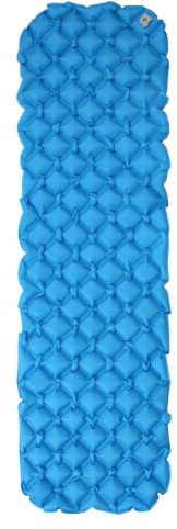 Mountain Warehouse Compact Inflating Mat - Lightweight, Durable, Easy to Pack & Carry Mattress - For Spring Summer, Camping, Hiking, Backpacking & Outdoors Blue One Size