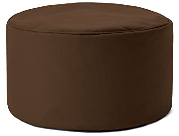 Lumaland Sitzsack Pouf (50 L) | Kompakter Sitzsack mit 3-in-1-Funktion: bequemer Hocker, praktisches Tischchen & stylischer Fußschemel für in- & Outdoor I Mit Flexibler EPS-Füllung | Ø 25 x 45 cm