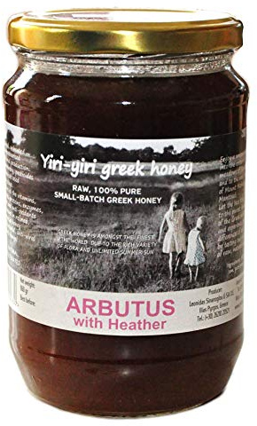 RAW Greek Honey 100% pure - ARBUTUS (STRAWBERRY TREE HONEY) with Heather 960g - a rare winter honey of exceptional antioxidant and antibiotic content.