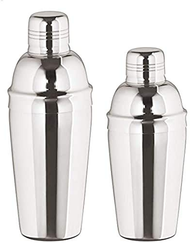 Cocktail Shaker 3tlg. - Edelstahl mit Sieb - 500 ml. - HOCHGLANZ POLIERT