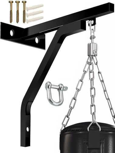 Heavy Bag Stand, Heavy Bag Mount Wall, Heavy Duty Punching Bag Hanger Bracket for Boxing, MMA Home Garage Workout Gym Cardio Fitness