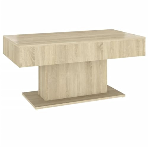 vidaXL Coffee Table Modern Home Living Room Furniture Accessories Couch End Side Center Accent Table Set Sofa Table Set Sonoma Oak Engineered Wood