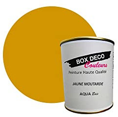 BOX DECO COULEURS Vernice per mobili in legno per interni a base acrilica, effetto opaco, 750 ml, giallo senape