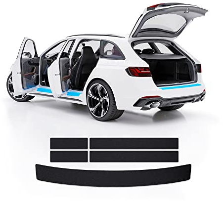 Blackshell® Basic Lackschutz Set kompatibel mit Opel Corsa | Typ F | ab 2019 Matt Schwarz - passgenauer Ladekantenschutz, Einstiegsleisten inkl. Profi Rakel