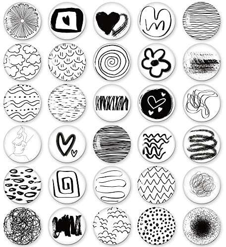 MORCART 30 imanes divertidos de arte lineal para nevera, decoración para pizarra magnética, nevera, pizarra, cocina, pizarras, tableros de anuncios, oficina, regalo para niños y adultos