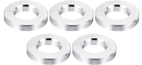 PATIKIL 5 Stk Abstandhalter Aluminum M5 Distanzhülsen 5.2mm ID x 10mm OD x 2mm L Flach Unterlegscheiben Glatte Ausführung Abstandshülsen Passt für M5 Schraube Bolzen