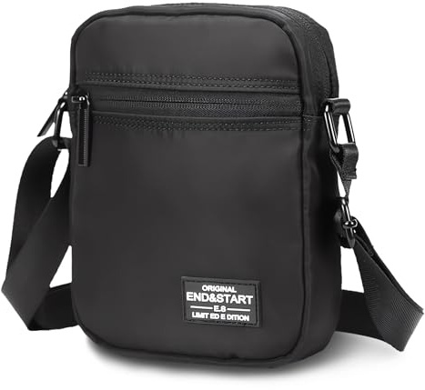 Lidxfeo Handy Crossbody Bag, Messenger Bag mit Reißverschluss, Crossbody Umhängetasche Klein, Wasserfeste Brusttasche Herren, Anti Diebstahl Schultertasche, für Tägliches, Leben, Reise usw