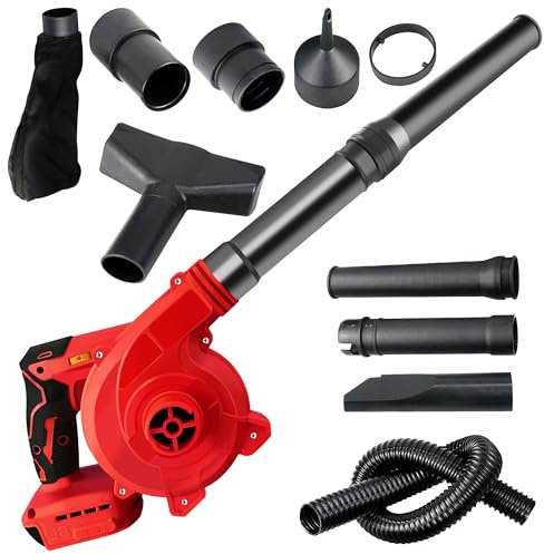Honeyhouse Souffleur de Feuilles sans Fil Compatible Milwaukee M18 Batteries,sans Fil - Souffleur Electrique Tube,Rallonge De Tube Et Adaptateur Souffler Ou Aspirer L'Air Inclus(sans Batterie)