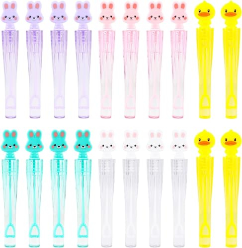 DERAYEE 20PC Mini Seifenblasen Set, Ente & Hase Seifenblasen Zauberstab, Kleine Seifenblasen für Kinder Party & Ostern Gastgeschenk