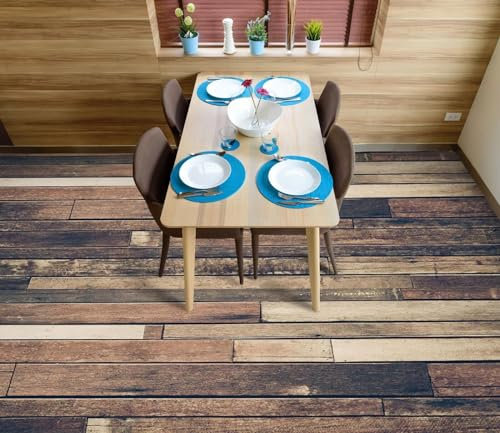 Benutzerdefinierte Boden Wasserdichte Stereo-Aufkleber 3D-Holzbrett, 430 x 300 cm 3D-Bodenfliesen Aufkleber Bodenbelag Tapete Wandbild PVC Wasserdicht selbstklebende Tapete Wohnkultur