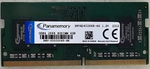 PANAMEMORY RAM 4 GB 1Rx8 PC4-21300S DDR4 2666 MHz SODIMM 1,2 V CL19 260-Pin Memoria para portátil