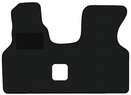 Fußmatten passend für VW T4 Typ 70, 7D 3-Sitzer Schaltgetriebe (Baujahr 1990-2003), Hit schwarz | 1-TLG | Umrandung braun