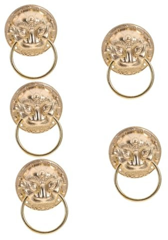 Garneck 5pcs Antique Design Door Knocker Sturdy Material Door Security Knocker for Home