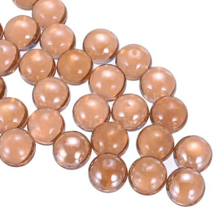 QUARKZMAN Perle di Vetro, 1 Set Gemme Tonde in Vetro Rosa 0.60lbs (0.63) Biglie di Vetro Ciottoli per Riempimento Vasi Decorazione Acquario Lavoretti Fai-da-Te