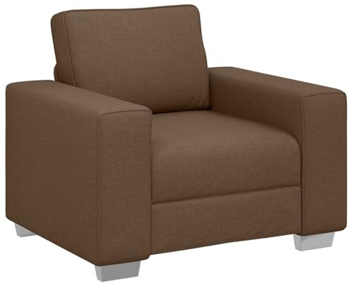 vidaXL Sofa-Sessel Braun 100 cm Stoff, Elegantes Sofa, strapazierfähige Sitzgelegenheit, modernes Design, rechteckig, atmungsaktiver Bezug für Dein Wohnzimmer