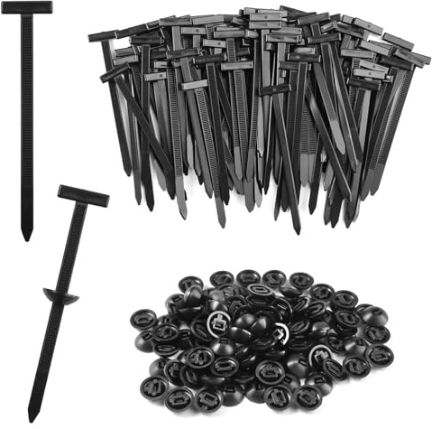 100 Piezas Hebilla Universal de Nailon para bridas de cables, Soporte de Nailon Autoblocante Resistente, para la Reparación de Automóviles, para Fijación en Hogar y Reparación Diaria de Automóviles