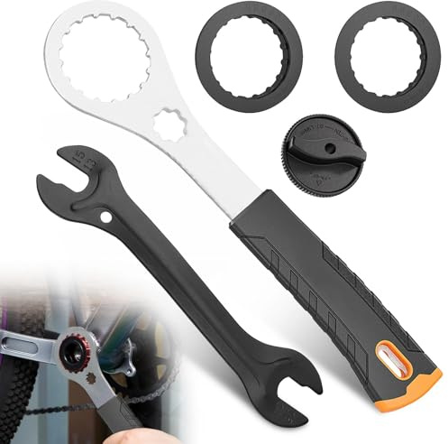 Zamety Fahrrad Centerlock Werkzeug, Tretlagerschlüssel mit Schlüssel | Kompatibel mit Shimano Hollowtech II/BB9000,BBR60,M8000,RaceFace,Cinch,BBR60 für Fahrradrewd