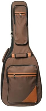 NDSJAIE Universell gitarrväska 42 tum akustisk gitarrväska, reptålig, Oxford-tyg, vattentät, ryggsäck, Brun, Taglia Unica, One Style