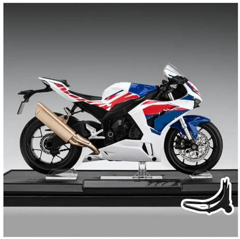 DieCast Modell Motorcykel 1:12 För CBR 1000 CBR1000 Speed Motorcykelsimulering Legeringsmodell Presentsamling(Vit)