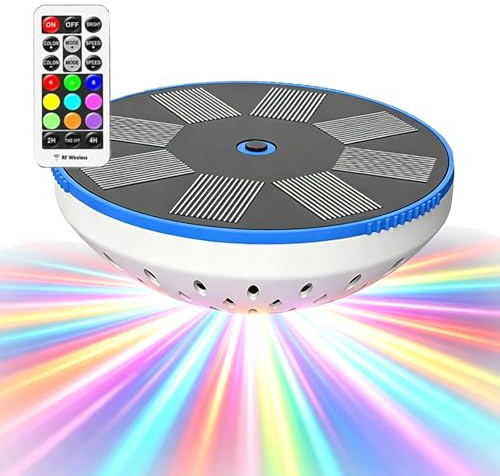 Luces solares flotantes de piscina | 10 Modos de Iluminación LED Impermeable - Luces LED para Piscina con Mando a Distancia,Para Bañera, Spa, Jardín Exterior, Patio Trasero, Estanque, Fuente, Boda,