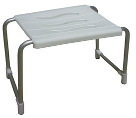 Sedile vasca in resina e alluminio bianco portata 100 kg