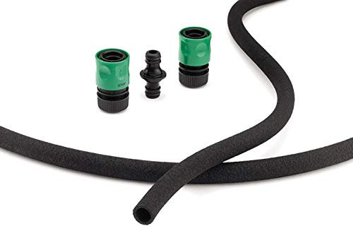 REHAU Perlschlauch 25m Set, aus Recyclingmaterial, wassersparende gezielte Bewässerung von Pflanzenreihen/Beeten, individuell anpassbar, mit Armaturen