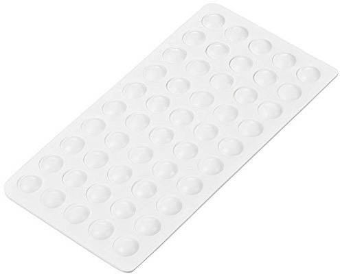 haggiy Tampon élastique - Butées de protection auto-adhésif Ø 10 mm | Hauteur: 3,0 mm | blanc (50 Pcs.)