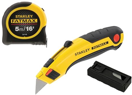 STANLEY FatMax® Triple Pack - Tape, Retractable Knife and Blades,