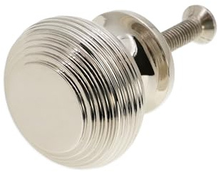 Infinity Decor Antique Beehive Bloxwich Old Style Cabinet Knobs Solid Brass/Nickel 30mm/ 40mm (40mm, Beehive, Polished Nickel)