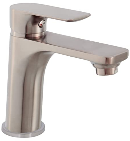 Cornat Waschtischarmatur Edition Color – Wasserhahn – Edelstahllook | Werkzeuglose Montage – Mit Druck-Ablaufventil – klare Linienführung – komfortable Bedienung – stabile Ausführung