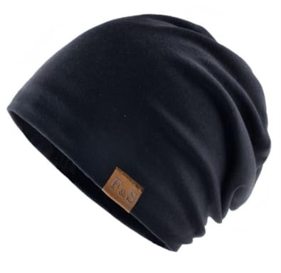 FFWTPY Berretto di Cotone per Uomo Donna Unisex Cappello Invernali in Maglia Lungo Slouch Beanie Leggero Cappellini Skull Traspiranti Berretti per Casco Moto Bici Chemioterapia
