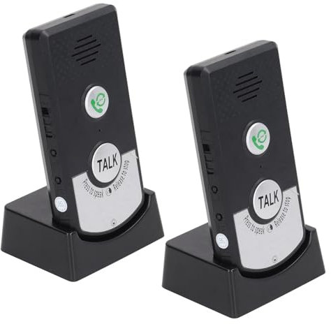 Wireless Intercom Doorbell, Two Way Voice Intercom Doorbell Intercomunicador, Portable Walkie Talkie Interphone System Doorbell Chime Long Range for Home Elderly