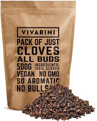 Vivarini Clous de girofle 500g | Goût caractéristique et épicé et arôme profond et épicé | Additif pour infusions - thé et yerba mate et plats | 0,5kg