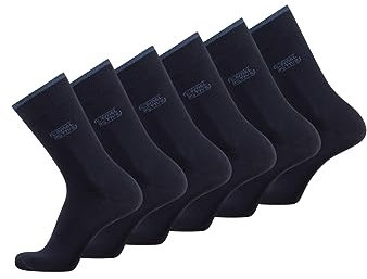 camel active Herren Socken 6er-Pack - Schwarz, Grau, Blau - hochwertige Strümpfe aus biologischer Baumwolle für Freizeit, Arbeit und Sport - passend für alle Schuhe Navy menswear-47-50