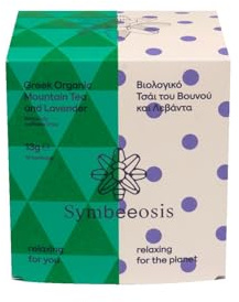 Symbeeosis Bio-Bergtee mit Lavendel: koffeinfrei, entspannend, entgiftend, antioxidativ, mit Bergtee-Extrakt und duftendem Lavendel für verbesserten Schlaf und Immunität - 10 Pyramiden
