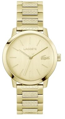 Lacoste Uhr mit DREI-Zeiger-Quarzwerk für Herren Kollektion Lacoste.12.12 Metropole mit Silbernem, Goldenem oder Schwarzem Edelstahlarmband