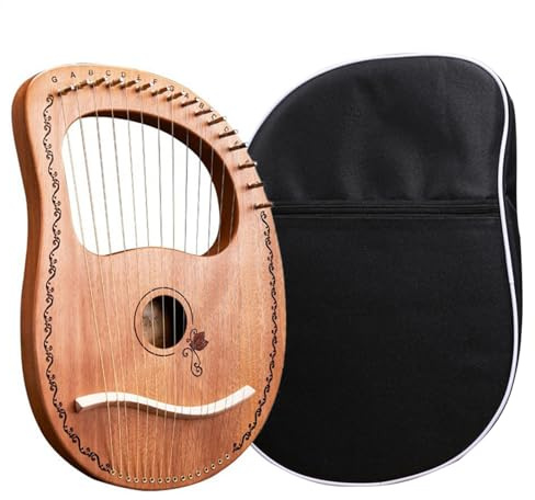 Lyra Harp - Lyra Harp Ancient Griechenland Style | Lyra Harp Mahogany Body Strings Instrument - Sturdy Mahogany Acoustic Harp | Professionelles Orchestersaiteninstrument für Musikliebhaber