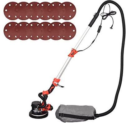 Máquina pulidora y bruñidora, Lijadora de paneles de yeso de velocidad ajustable, pulidora de pared de 850w, máquina pulidora de masilla de pared con luz Led doble Para granito, baldosas y suelos de c