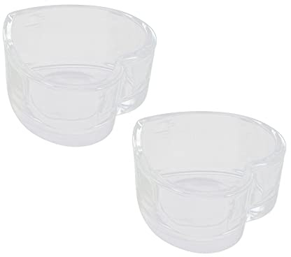 BESTonZON 2pcs Small Hamster Bowls Anti-spill Food and Water Bowls Thickened Cage Rat and Chinchilla Washable Pet Supply for Small Rodents