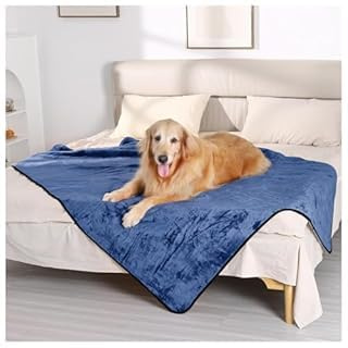 7CDXD Manta impermeable para perros, 127 x 150 cm, manta suave para perros, manta de franela impermeable, a prueba de líquidos, protección de sofá en ambos lados, mantas para perros y gatos