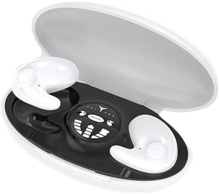 Sleep - Auricolari wireless, cuffie stereo moderne, auricolari digitali con isolamento acustico, comodi gadget a capsula compatta, accessorio per dispositivi di ricarica portatile, monitor