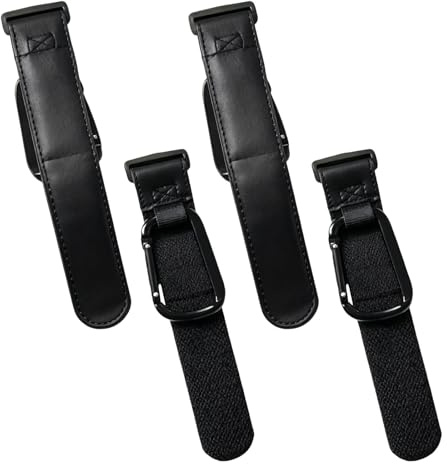 Zegnuem 4 ganci universali per passeggino, in pelle PU e alluminio, con chiusura in (4,8 x 22 cm), per passeggino, bicicletta e borsa della spesa